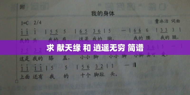求 献天缘 和 逍遥无穷 简谱