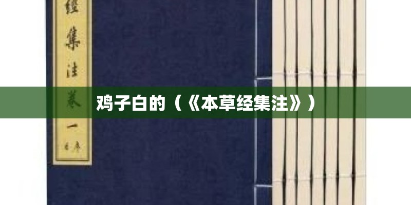 鸡子白的（《本草经集注》）
