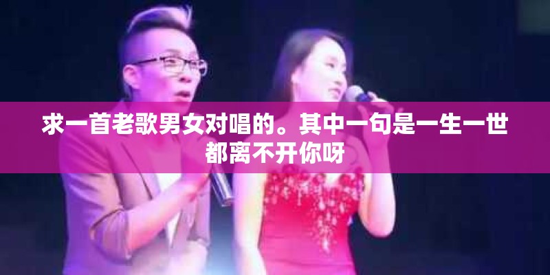 求一首老歌男女对唱的。其中一句是一生一世都离不开你呀