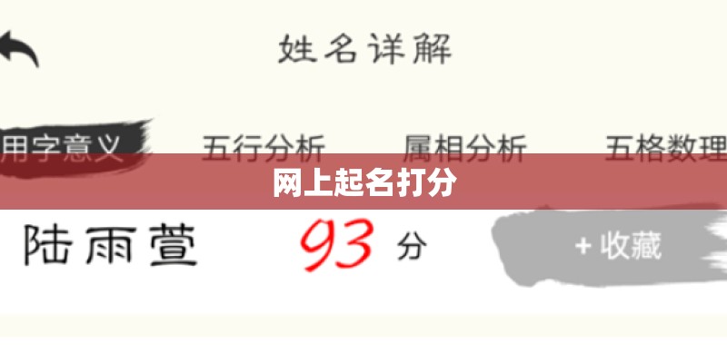 网上起名打分 网上起名打分