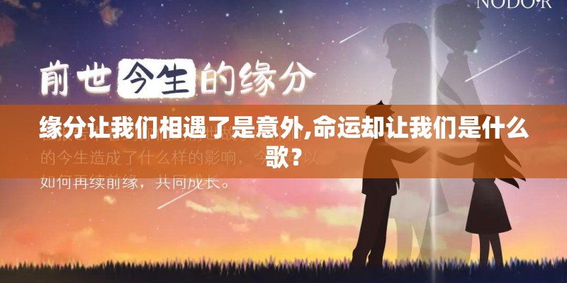 缘分让我们相遇了是意外,命运却让我们是什么歌？