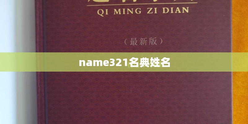 name321名典姓名